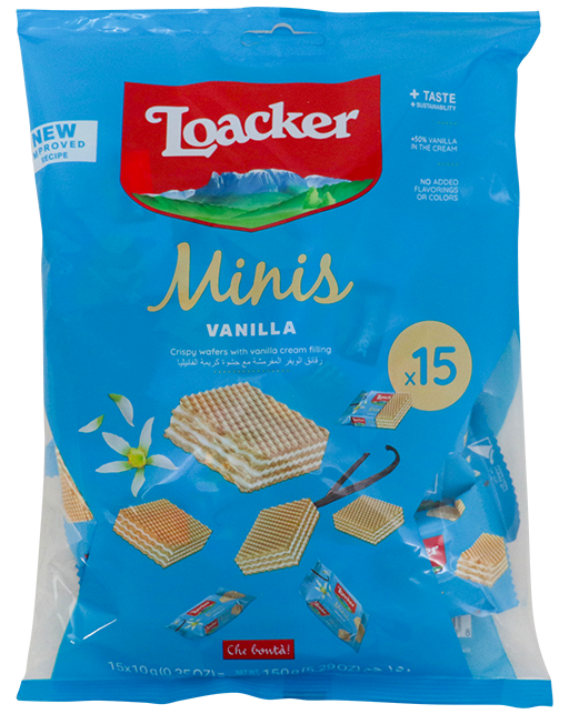 LOACKER GALLETA MINI VAINILLA 150 GR
