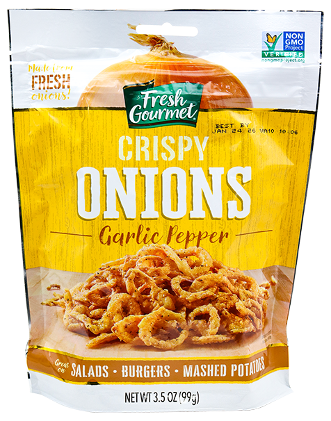 Fresh Gourmet Onions Garlic Peppe3.5 OZ