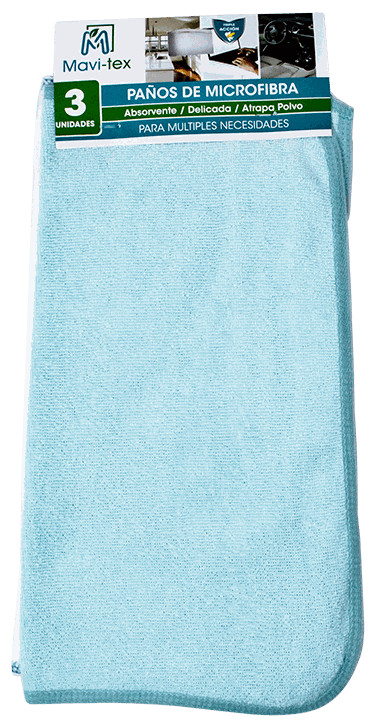 TOALLA MICROFIBRA 3 PZ 30X30CM 902002