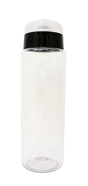 Bandeir Botella Agua Plas Negra670 ML