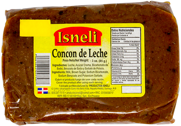Isneli Dulce Concon Leche Gde9 OZ