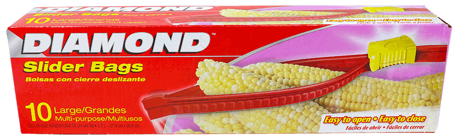 DIAMOND SLIDER BAGS LARGE GL