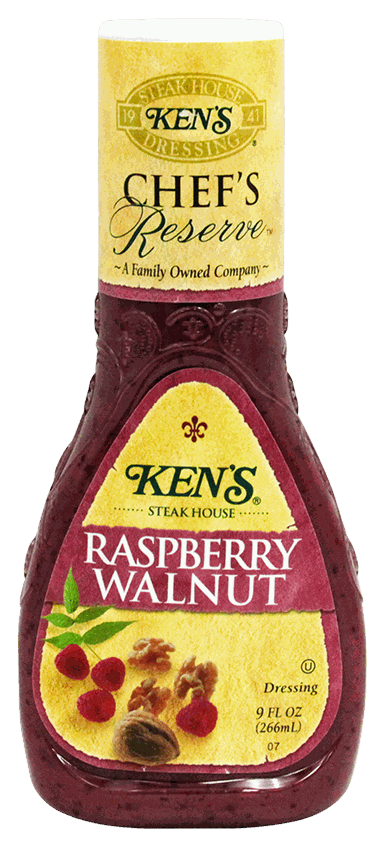 KENS LITE RASPBERY WALNUT DRESSING 9 OZ