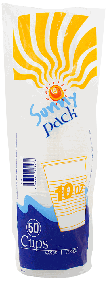 PLASTIFAR SUNNY PACK VASO PET #10 25/1