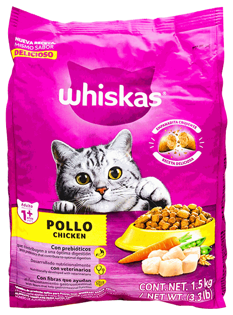WHISKAS POLLO & LECHE 12/1.5 KG