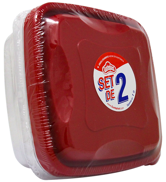 Guateplas Envase Cuad.2pz DomoPAQ