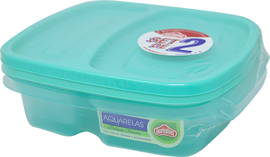 Guateplas Envase Con division 2pzPAQ