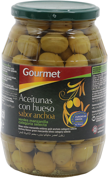 GOURMET ACEITUNAS MANZ, C/H FCO 500 G