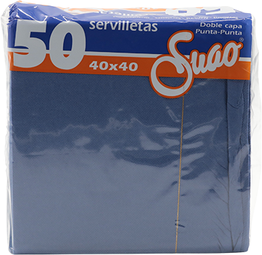 SUAO SERVILLETA P.P. 40X40 AZUL 50/1