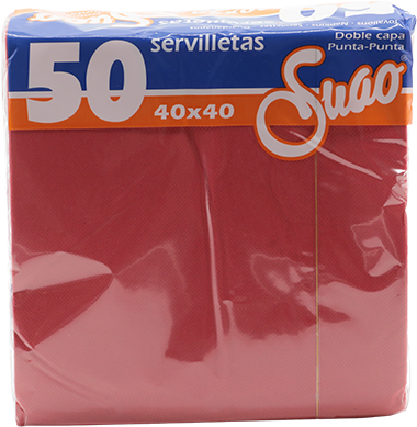 Suao Servilleta P.p. 40x40 Roja50 UND