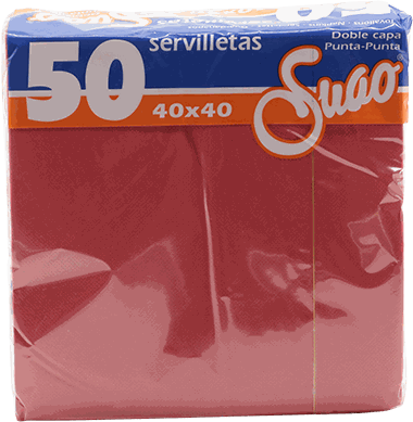 SUAO SERVILLETA P.P. 40X40 ROJA 50/1