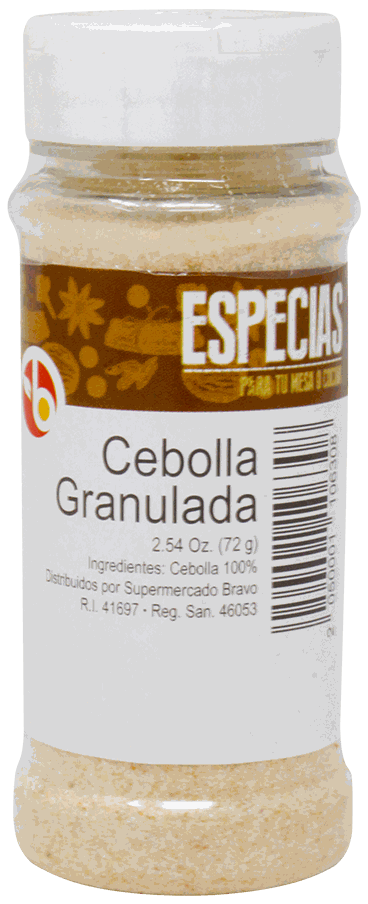 BRAVO CEBOLLA GRANULADA FRASCO 72 GR