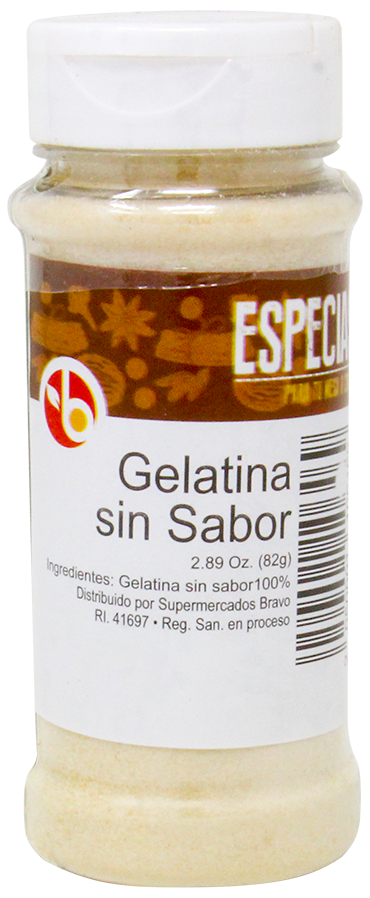 BRAVO GELATINA SIN SABOR FRASCO 82 GR