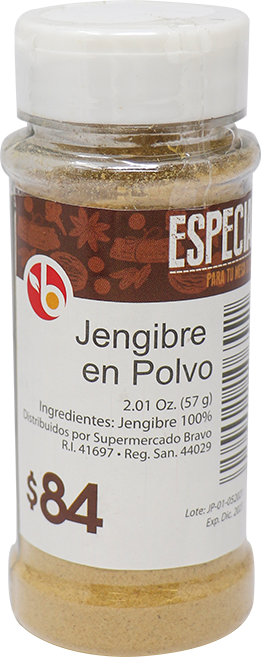 Bravo Jengibre En Polvo Frasco57 GR
