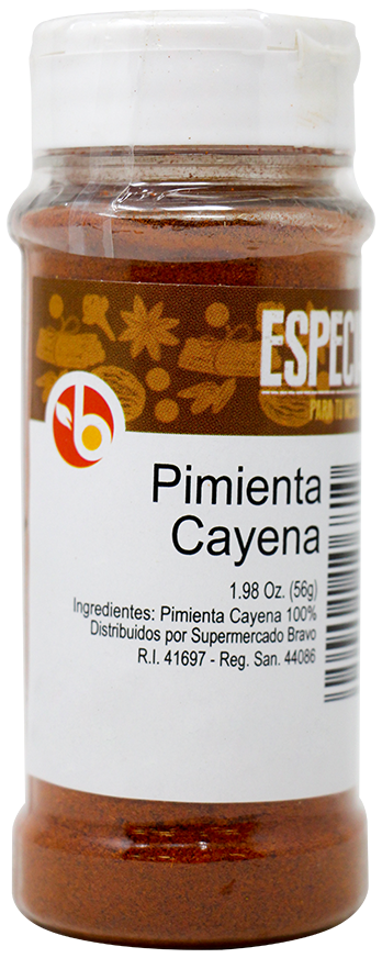 BRAVO PIMIENTA CAYENA FRASCO 56 GR