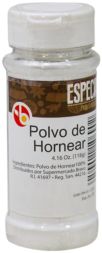 Bravo Polvo P/hornear Frasco118 GR