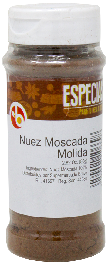 BRAVO NUEZ MOSCADA MOLIDA FRASCO 80 GR