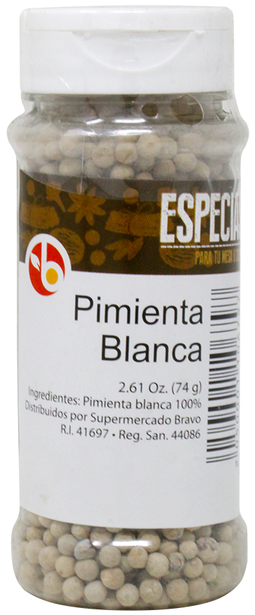 BRAVO PIMIENTA BLANCA ENTERA FRASC 74 GR