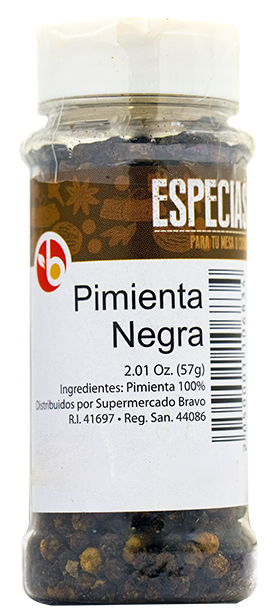 Bravo Pimienta Negra Entera Frasco57 GR