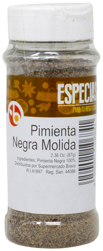 Bravo Pimienta Negra Molida Frasco67 GR