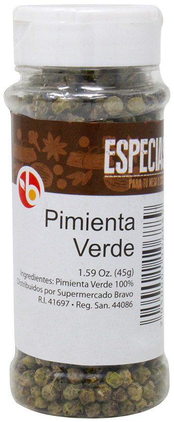 Bravo Pimienta Verde Frasco45 GR