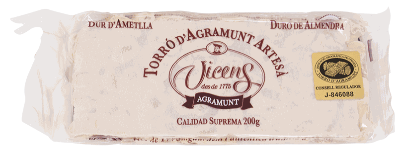 VICENS TURRON ART DURO ALMENDRA 200 GR