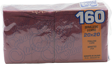 Suao Servilleta 20x20 Burdeos160 UND