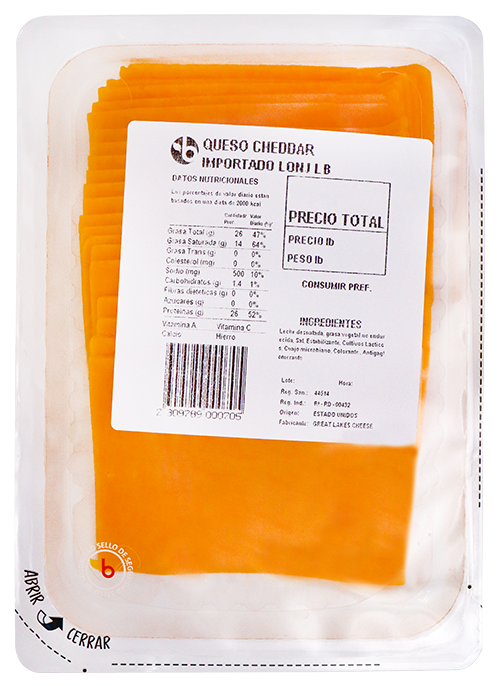 Queso Cheddar Importado LonjLB