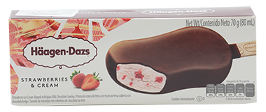 HAAGEN DAZS STRWBERRIES CREAM BARS 3 OZ