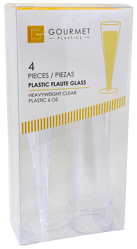 GOURMET FLAUTE GLASS 6 OZ 4/1