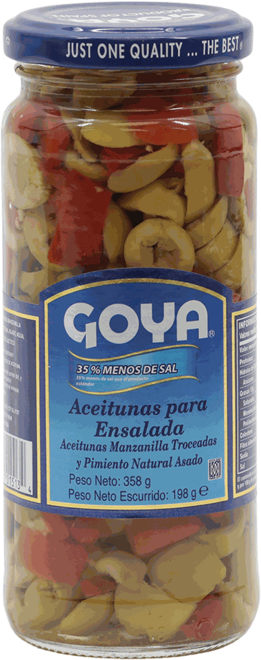 GOYA ACEITUNAS P/ENSALADAS COND 358 GR