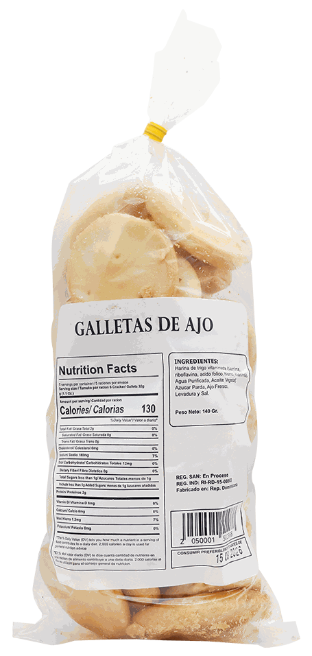 GALLETAS DE AJO 140 GR