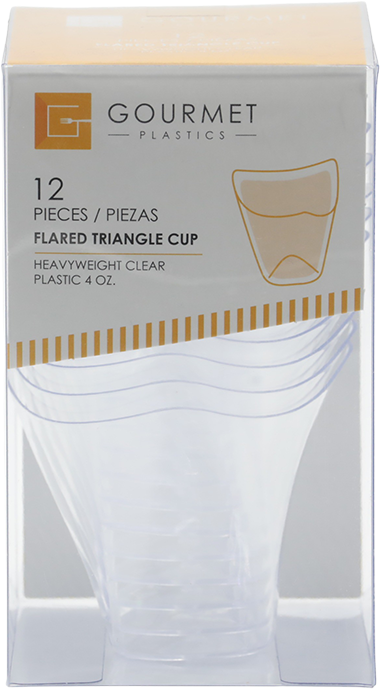 GOURMET FLARED TRIANGLE CUP 4 OZ 12/1
