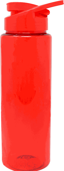 BANDEIR BOTELLA AGUA PLAS ROJA 670 ML
