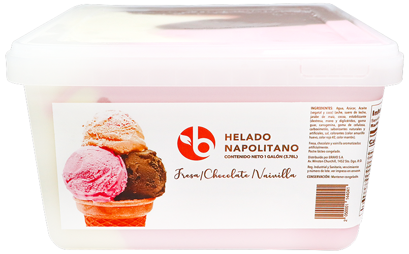 BRAVO HELADO NAPOLITANO 1 GL