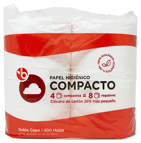 BRAVO PAPEL HIGIENICO COMPACTO 4/1