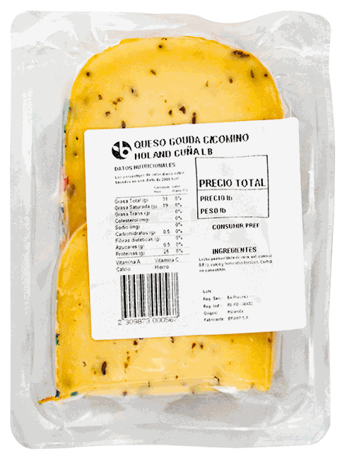QUESO GOUDA C/COMINO HOLAND CUÑA LB