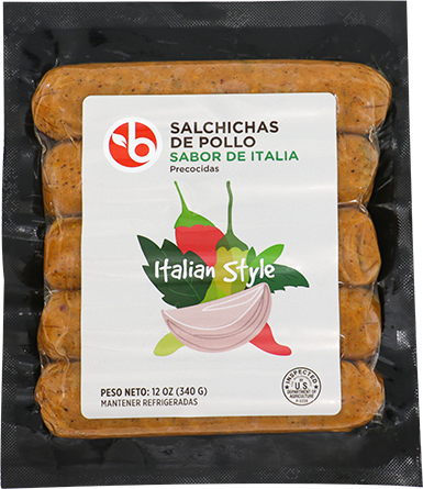 BRAVO SALCHICHAS POLLO ITALIANAS 12 OZ
