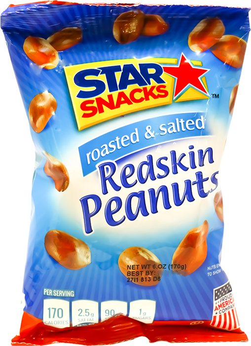 STAR SNACKS REDSKIN PEANUTS RS/SLT 6OZ