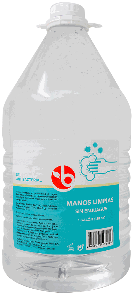 Bravo Gel Antibacterial Manos1 GL