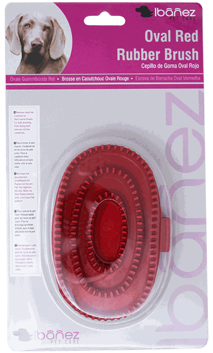 CEPILLO OVAL RED RUBBER BRUSH
