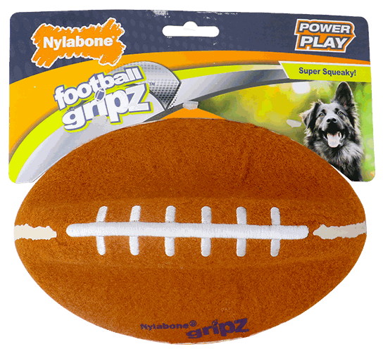 NYLABONE TOY GRIPZ FOOTBALL LG
