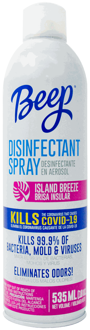 BEEP DESINFECT SPRAY ISLAND BREEZE 18 OZ