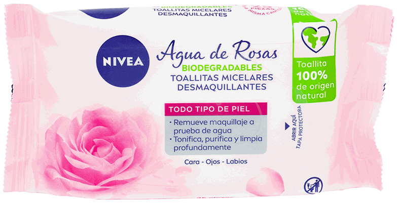 Nivea Toall Desmaquilla Rosas25 UND