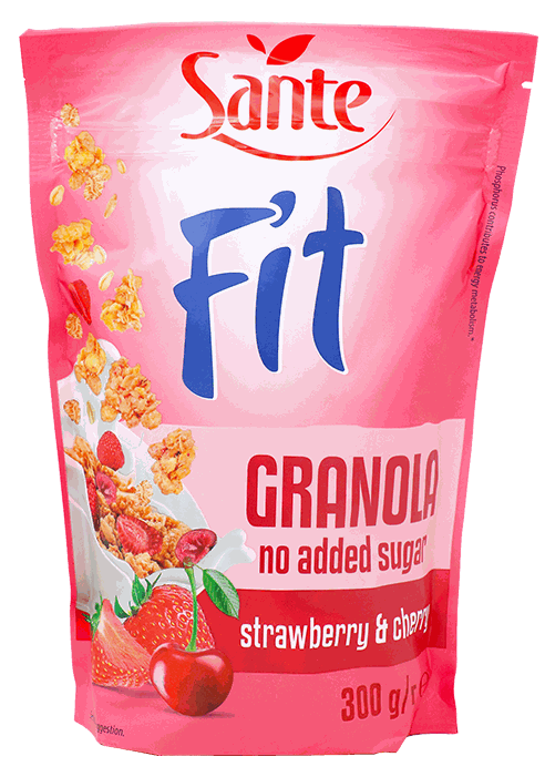 SANTE FIT GRANOLA STRAWB RASPB 300 GR