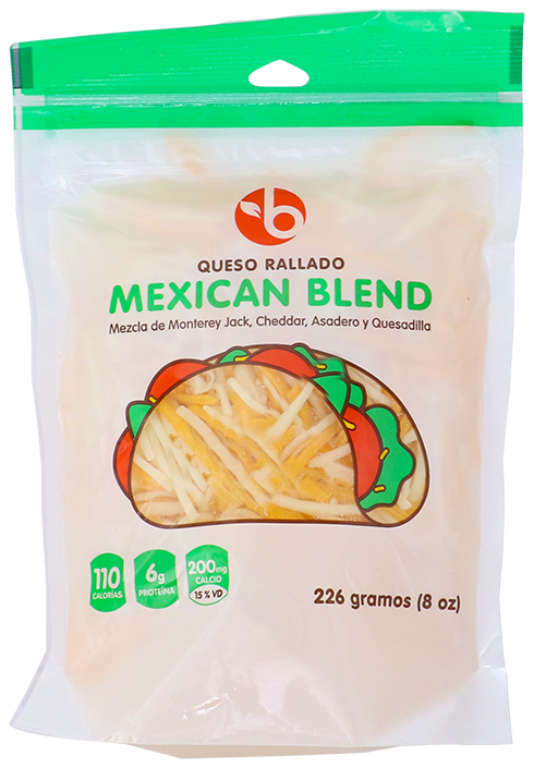 BRAVO QUESO RALLADO MEXICAN BLEND 8 OZ