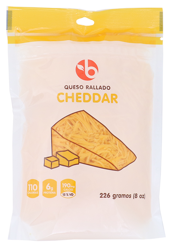BRAVO QUESO RALLADO CHEDDAR MILD 8 OZ