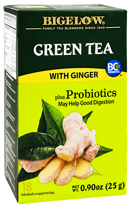 BIGELOW GREEN TEA/GINGER PROBIO 18 CT