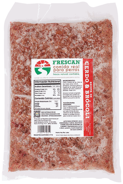 FRESCAN CERDO Y BROCOLI 2 LB