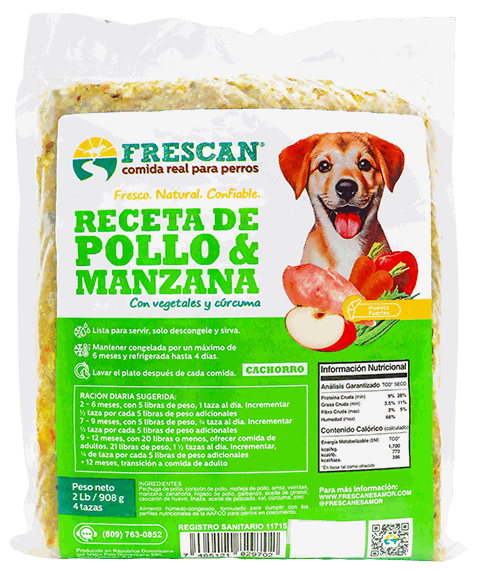 FRESCAN POLLO Y MANZANA CACHORRO 2 LB